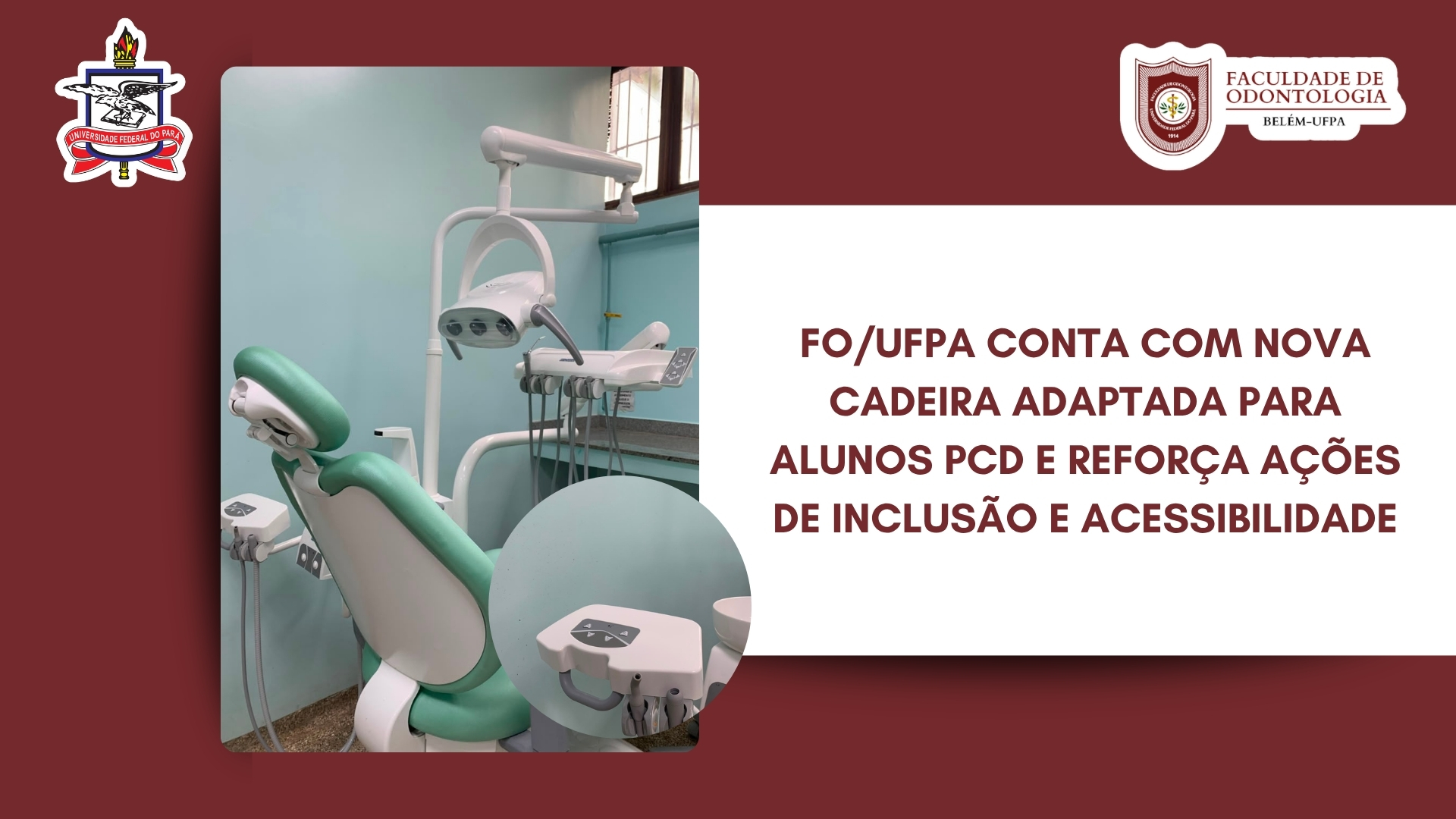 FO/UFPA conta com nova cadeira adaptada e reforça ações de inclusão e acessibilidade