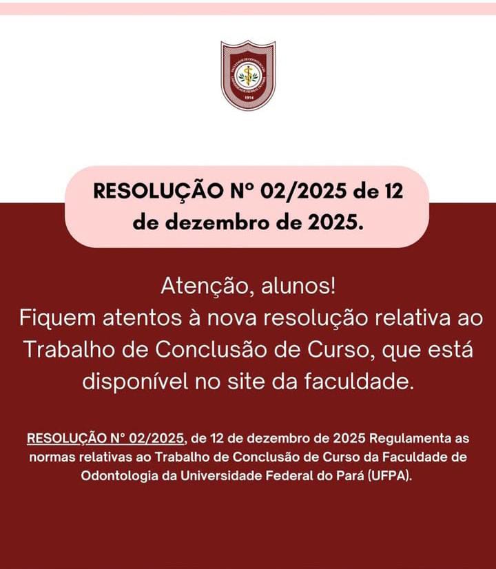 Publicada nova Resolução que regulamenta o Trabalho de Conclusão de Curso (TCC)